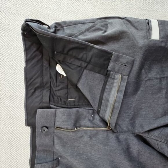 Twinhill Men's 36W 30L Flat Front Dark Gray Work Pants Reflective Stripe - Picture 10 of 12